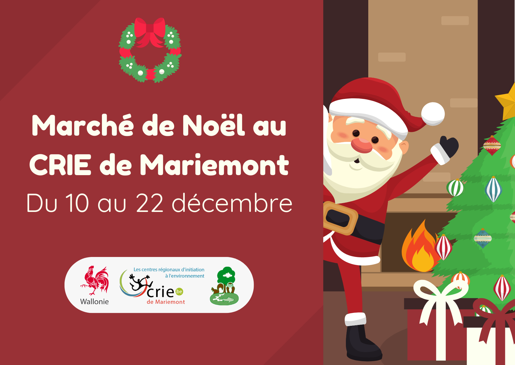 Marché de Noël au CRIE de Mariemont