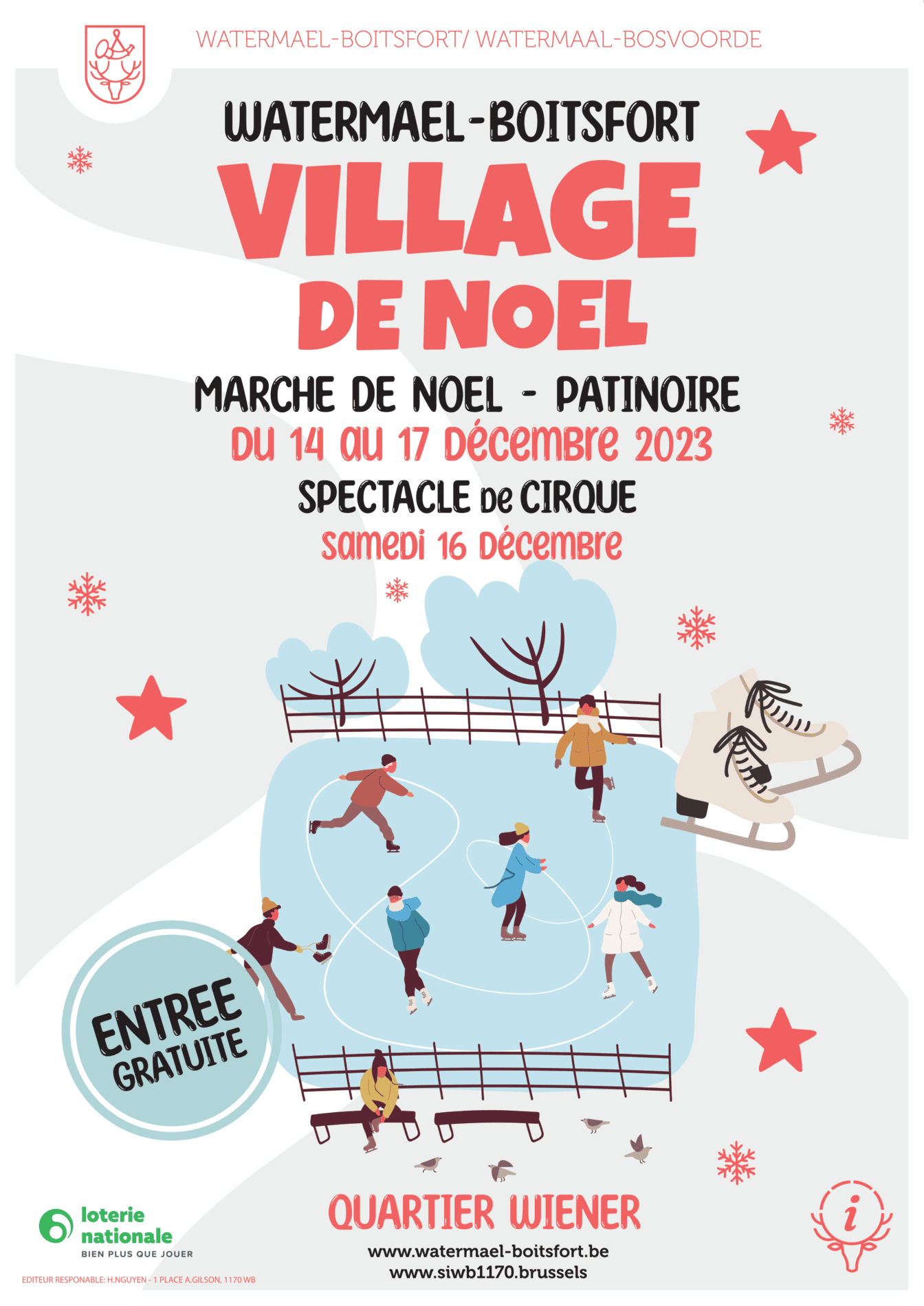 Village de Noël de Boitsfort / Patinoire Petit Papa Noël La