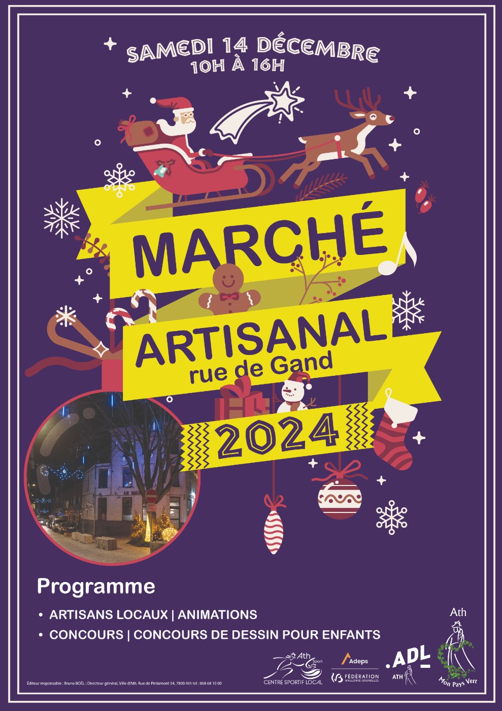 Marché artisanal rue de Gand à Ath