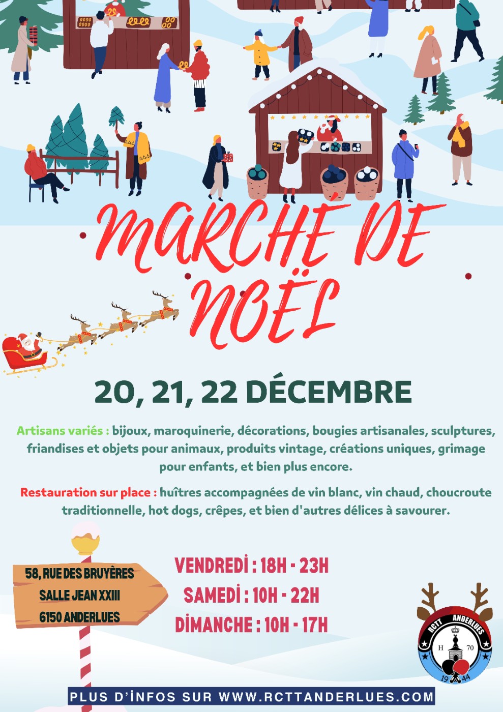 Marché de Noël du RCTT Anderlues