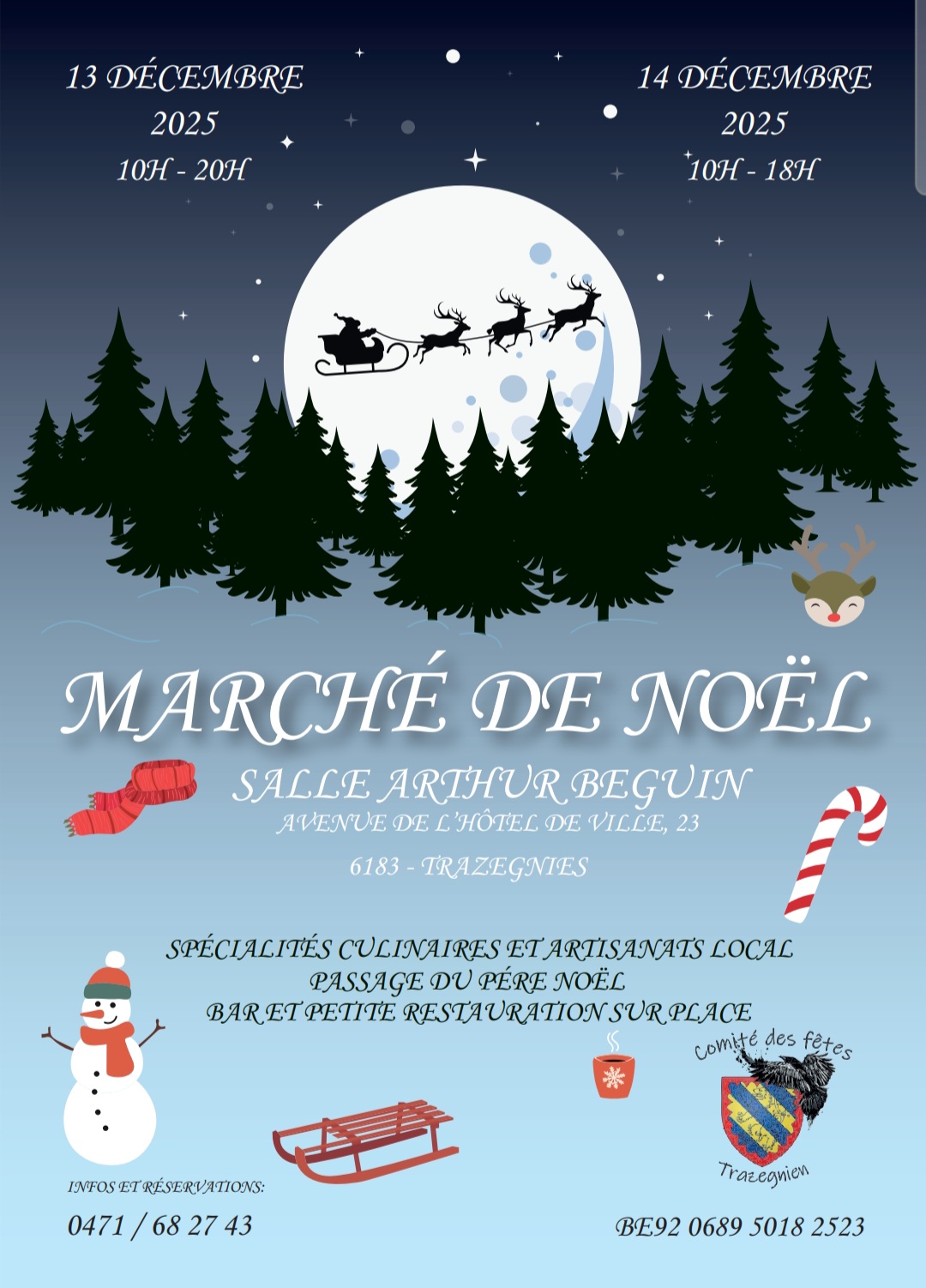 Marché de Noël du comité des fêtes trazegnien