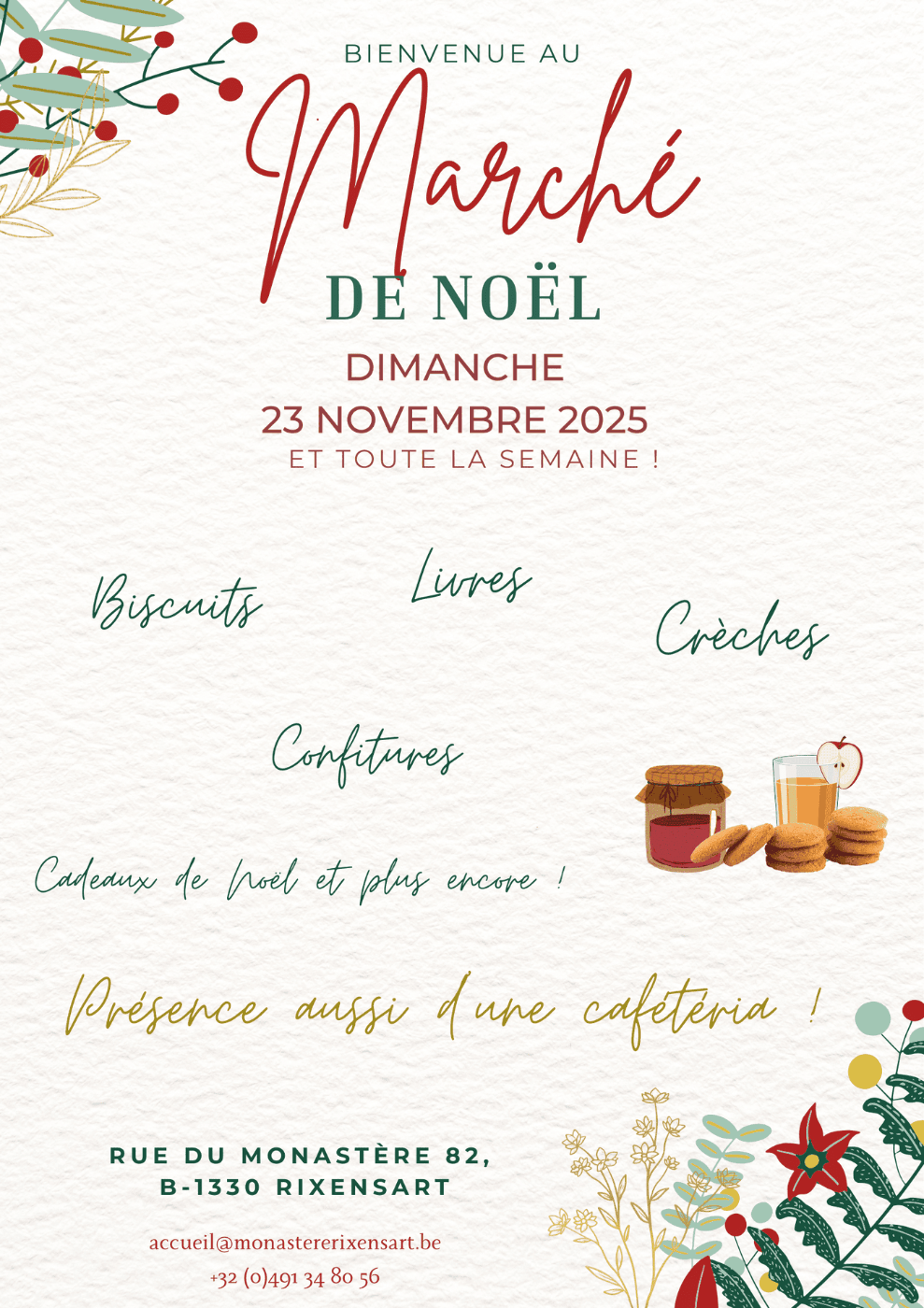 Marché de Noël chez les Bénédictines à Rixensart !
