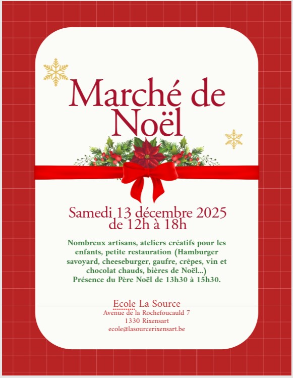 Marché de Noël à l’école La Source de Rixensart