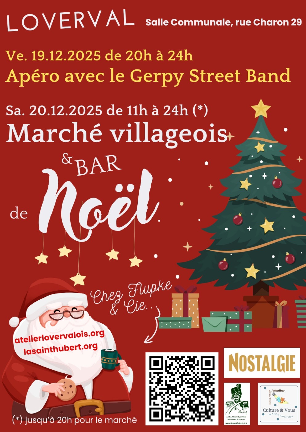 Marché villageois et bar de Noël à Loverval